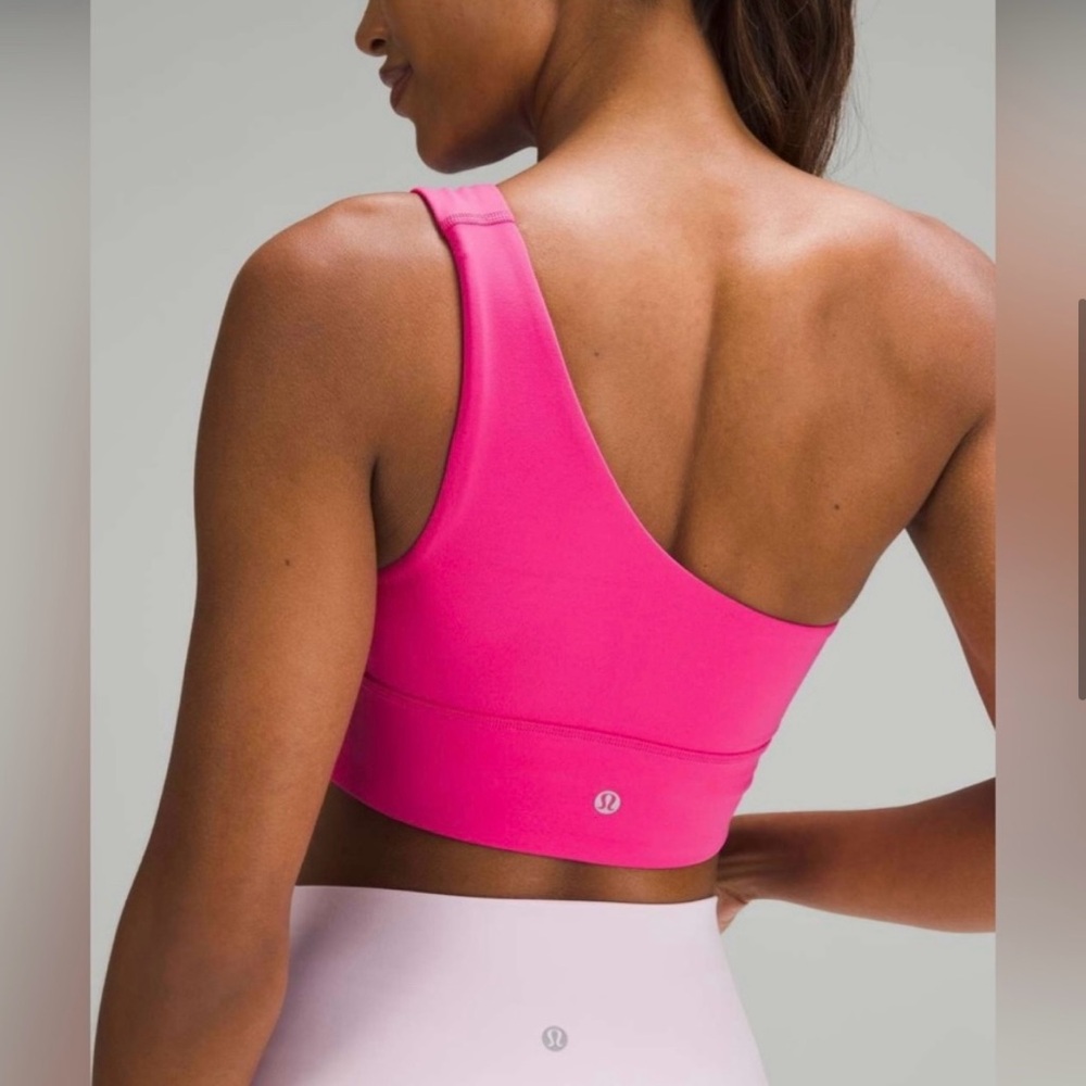 Lululemon One Shoulder Sports Bra - Sonic Pink Size 4 - Picture 4 of 9